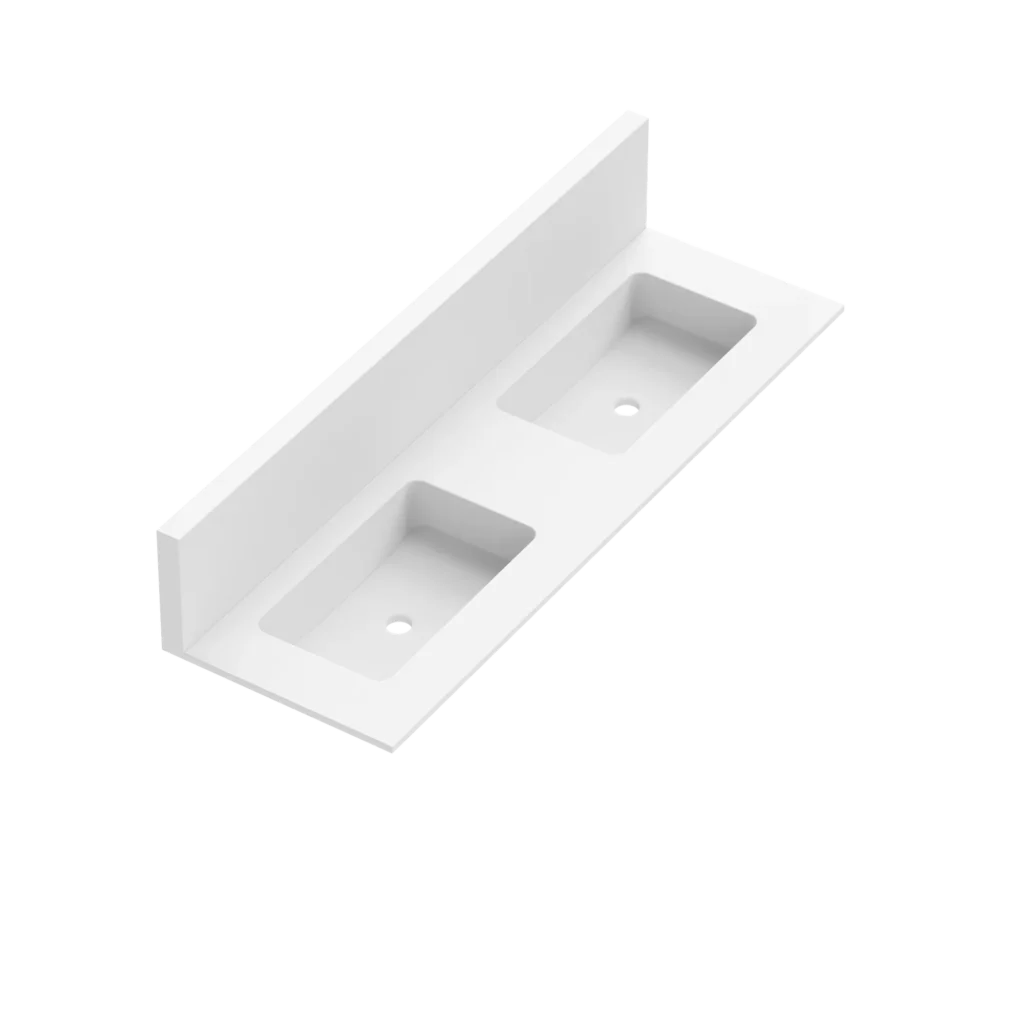 Ambar Depth 46 Wall Mounted 2 Sink 140cm