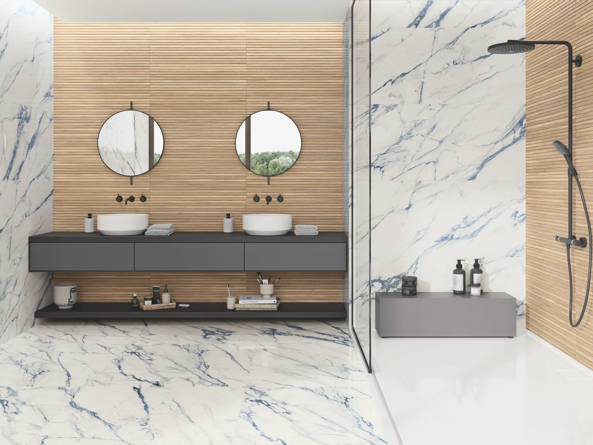 Firenze 6623 Marble-Effect Polished Porcelain Tile 1460x630mm - Image 2