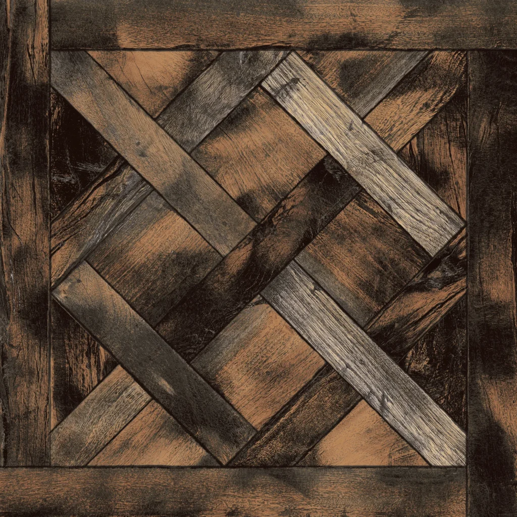 Forest Black Wood-Effect Porcelain Tile 450x450mm