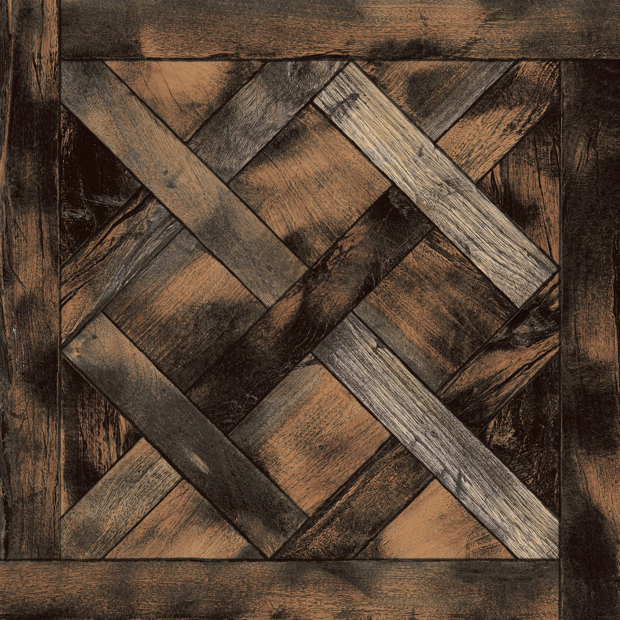 Forest Black Wood-Effect Porcelain Tile 450x450mm