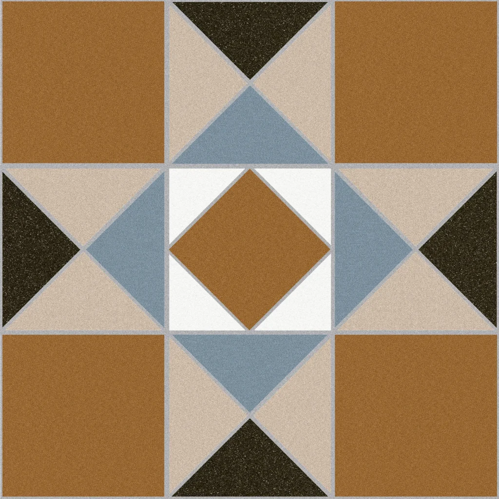 HV3 Hydraulic Patterned Porcelain Floor Tile 330x330mm