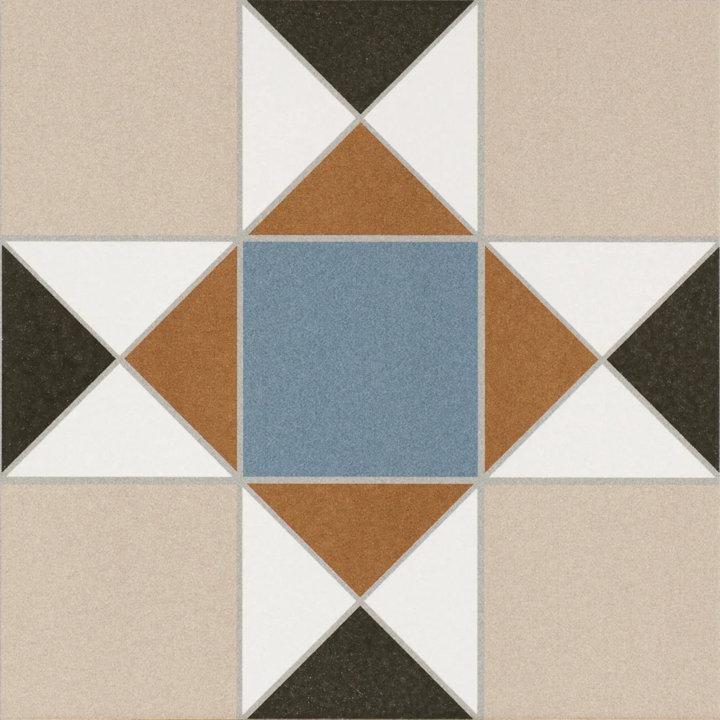 HV4 Hydraulic Patterned Porcelain Floor Tile 330x330mm