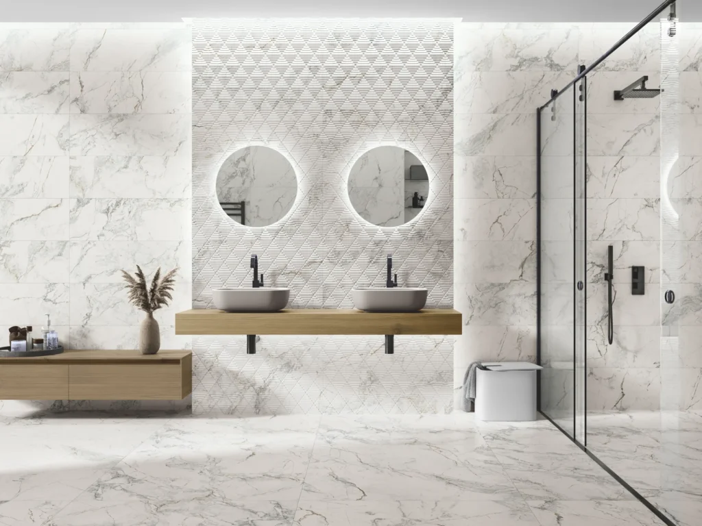 Iguazu 9547 White Stone-Effect Porcelain Tile 900x300mm