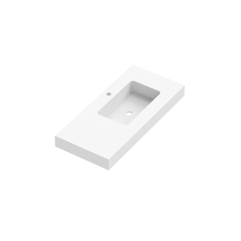 Mara Depth 46 Plinthed Washbasin 1 Sink Right 100cm