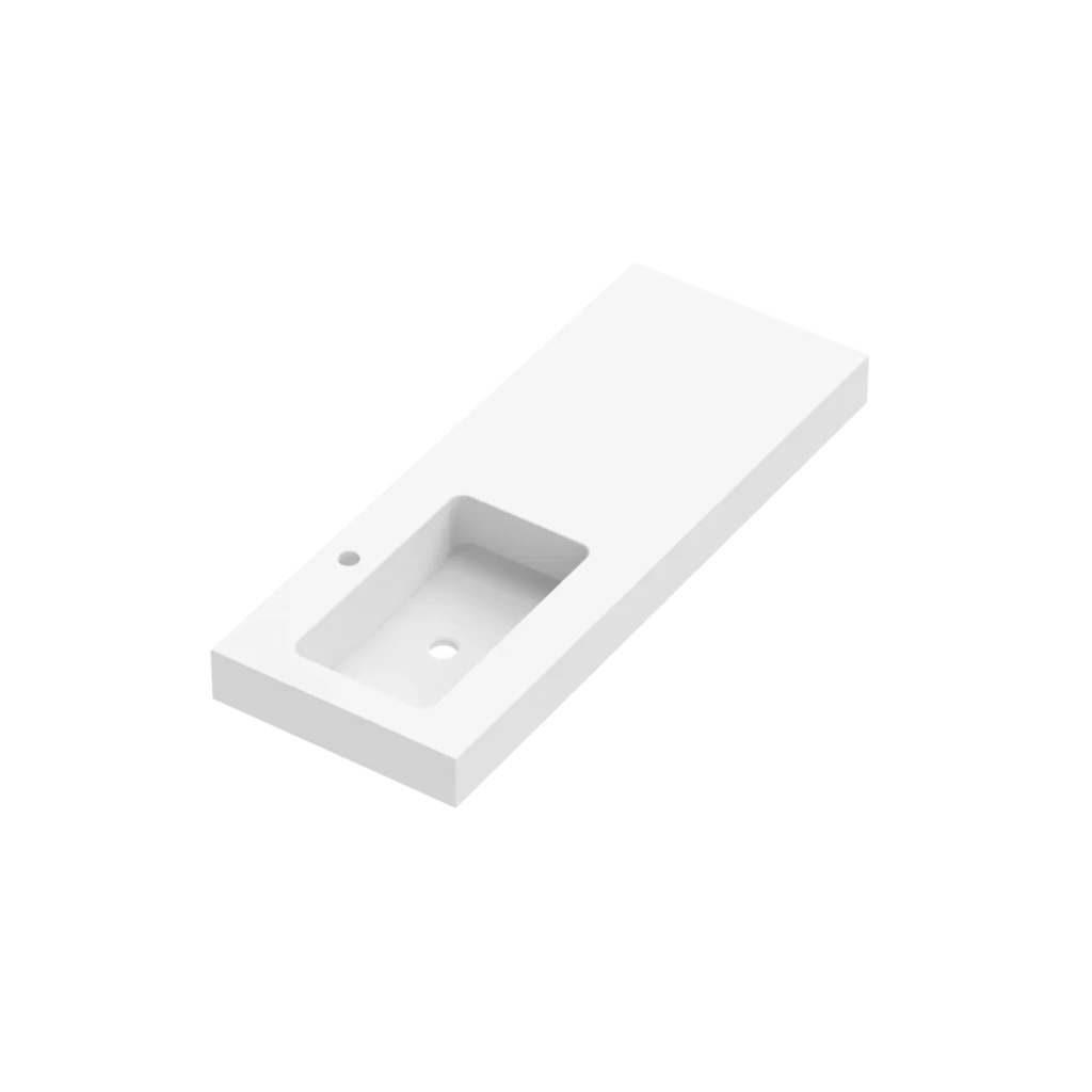 Mara Depth 46 Plinthed Washbasin 1 Sink Left 120cm