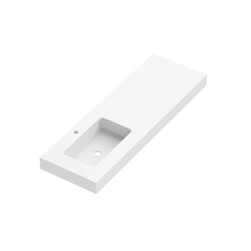 Mara Depth 46 Plinthed Washbasin 1 Sink Left 140cm