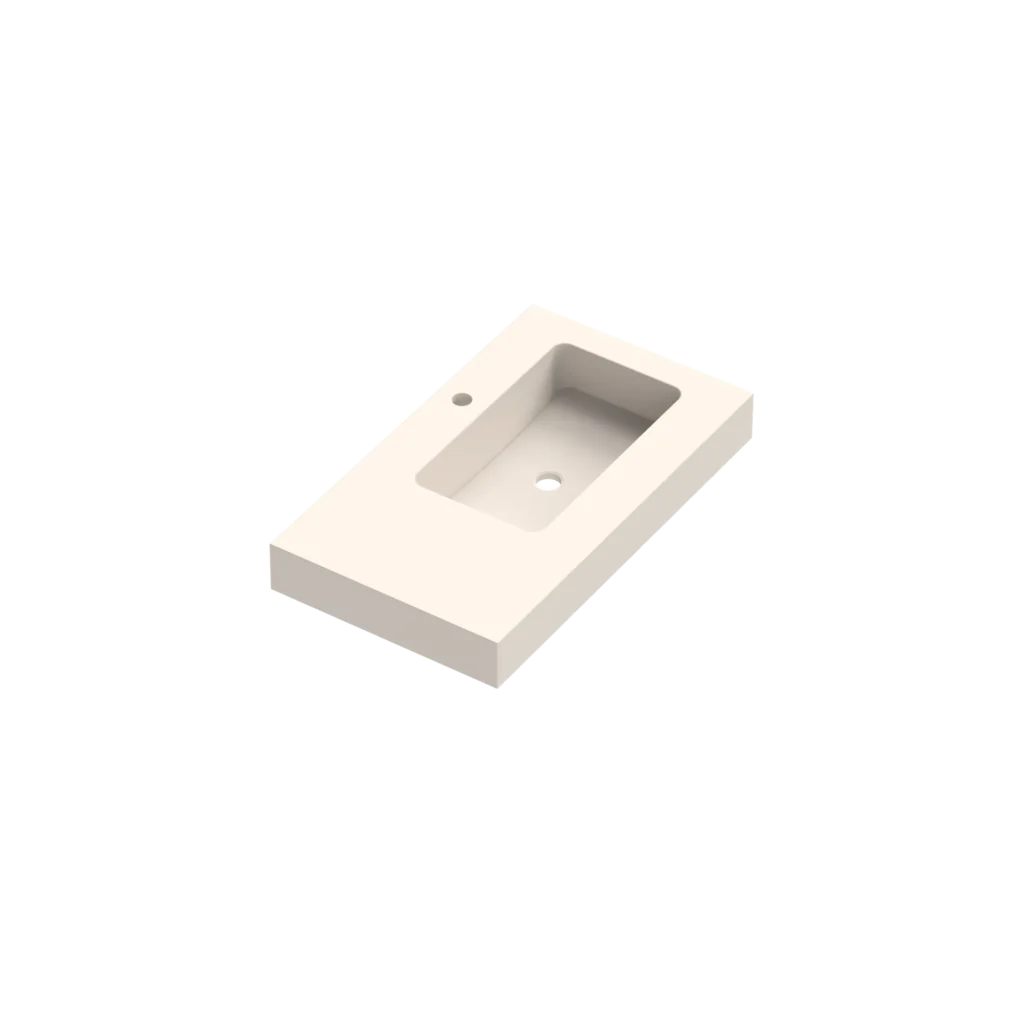 Mara Depth 46 Plinthed Washbasin 1 Sink Right 80cm