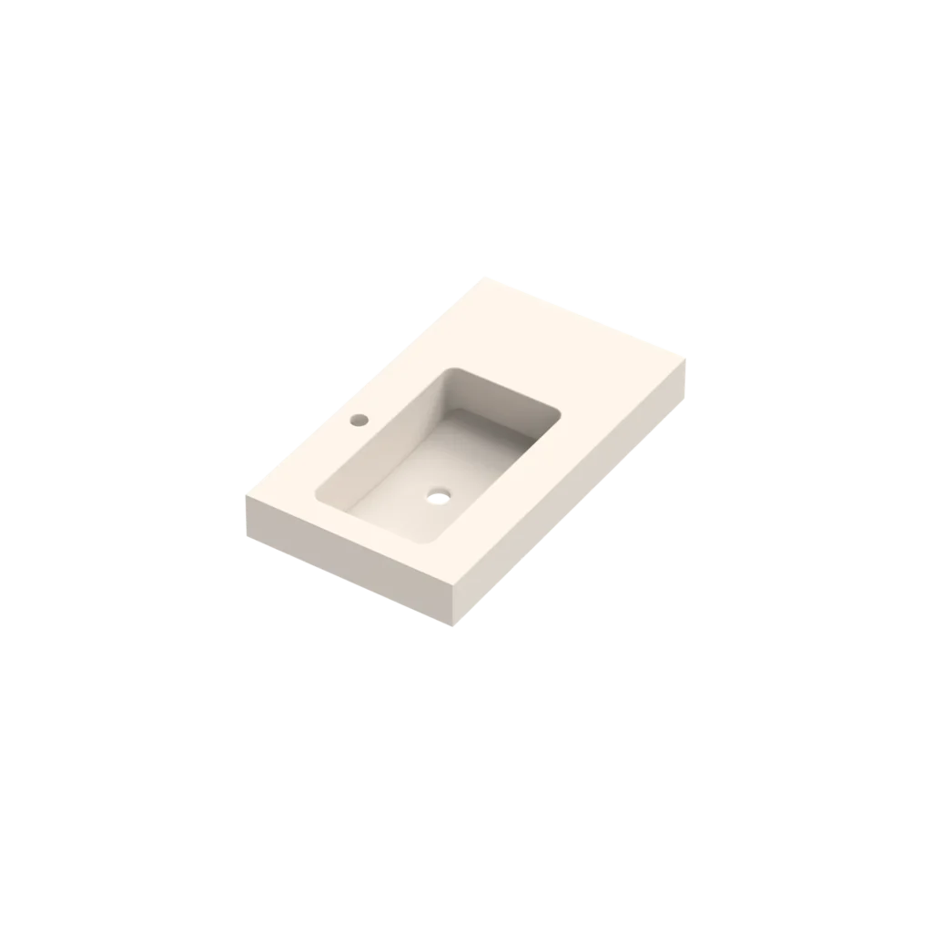 Mara Depth 46 Plinthed Washbasin 1 Sink Left 80cm