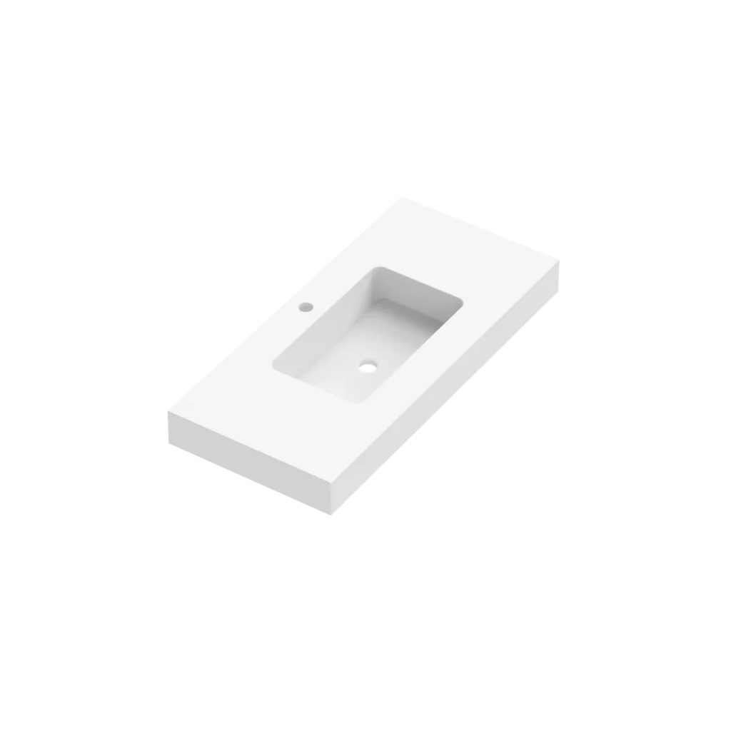 Mara Depth 46 Plinthed Washbasin 1 Sink Centred 100cm