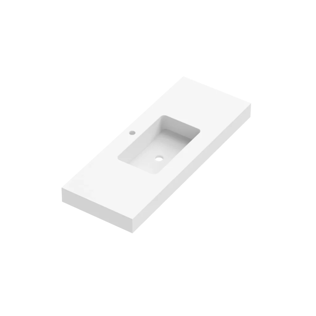 Mara Depth 46 Plinthed Washbasin 1 Sink Centred 120cm