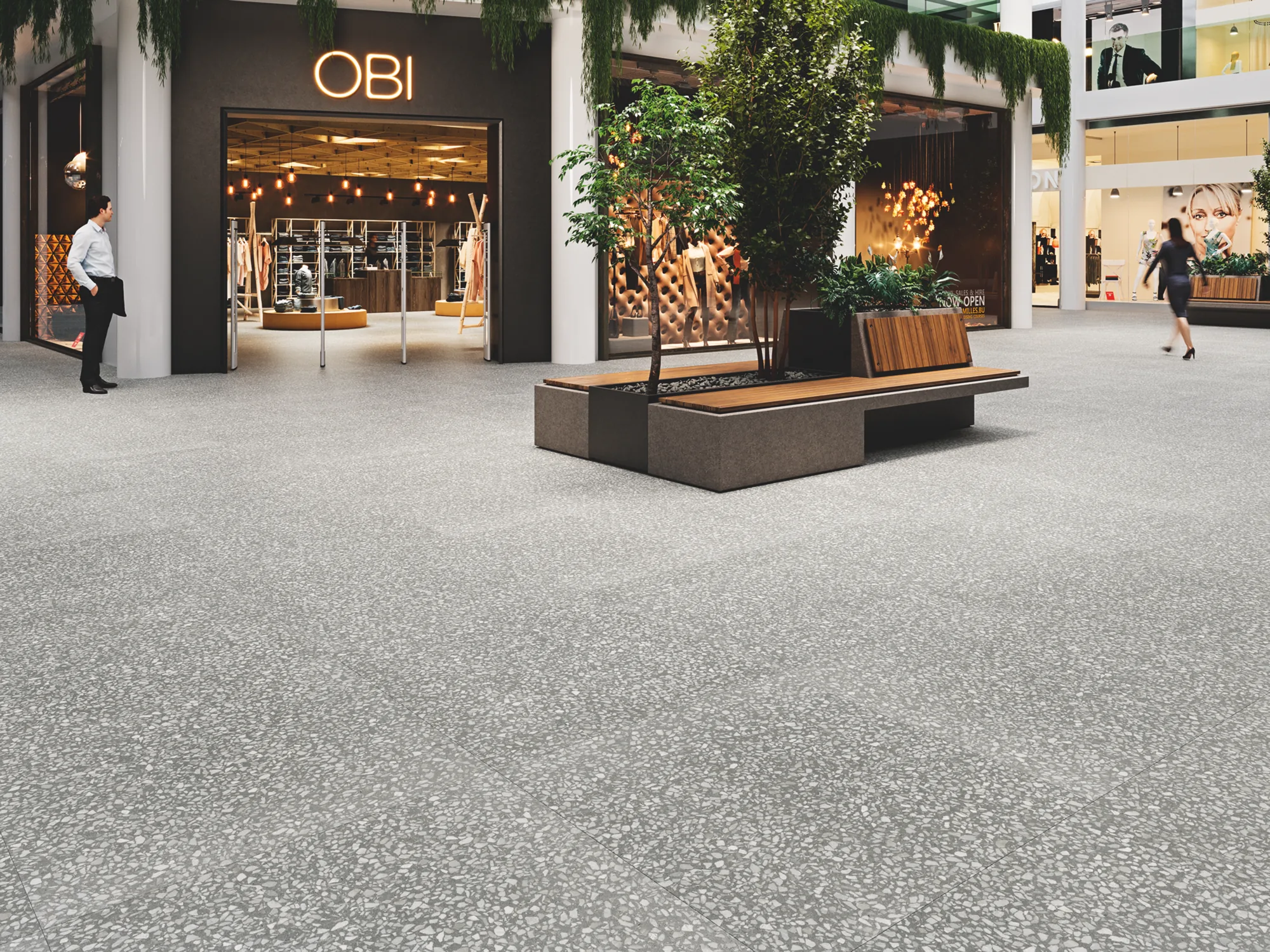 Obi 1855 Concrete-Effect Porcelain Tile 1000x1000mm - Image 4