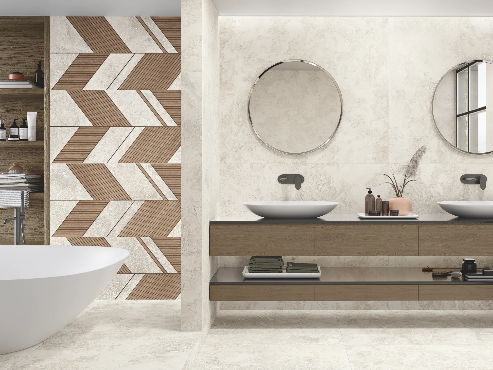 Rapolano 1867 Travertine-Effect Porcelain Tile 1000x1000mm - Image 3