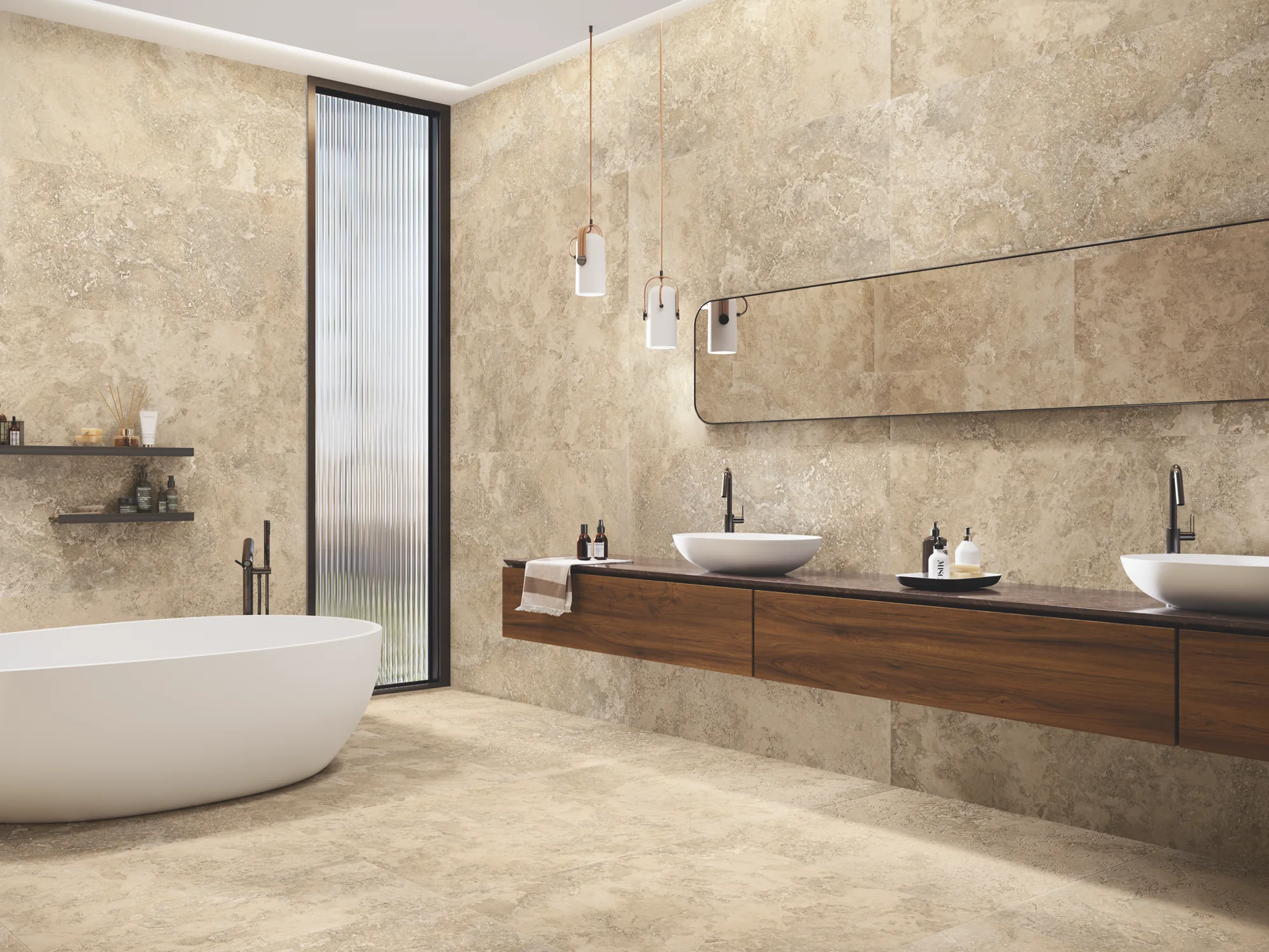Rapolano 1867 Travertine-Effect Porcelain Tile 1000x1000mm - Image 4