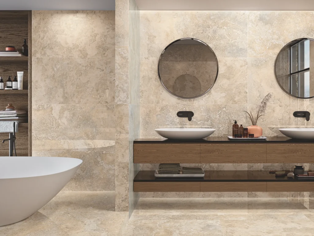 Rapolano 1868 Travertine-Effect Porcelain Tile 980x980mm
