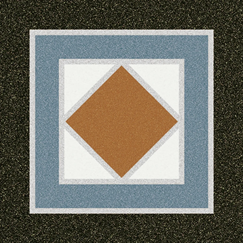 T.HV-34 Hydraulic Pattern Ceramic Corner Tile 110x110mm