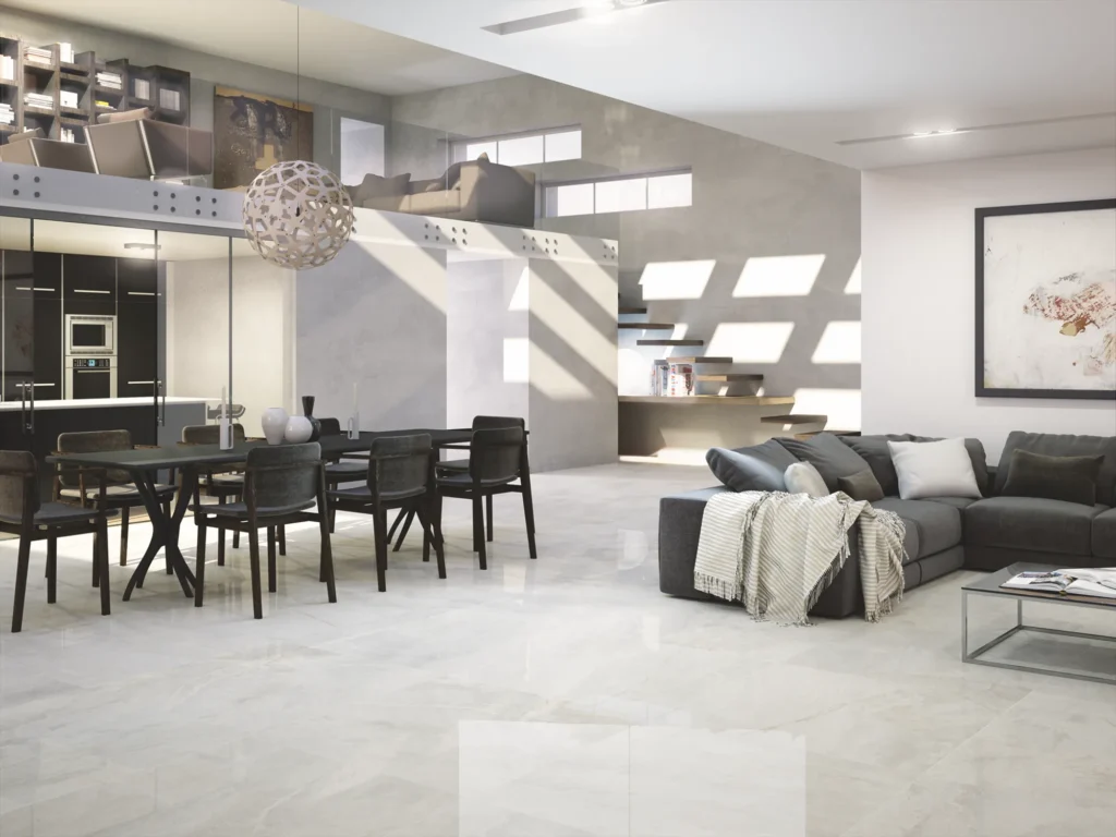 Tamesis 1851 Stone-Effect Polished Porcelain Tile 980x980mm