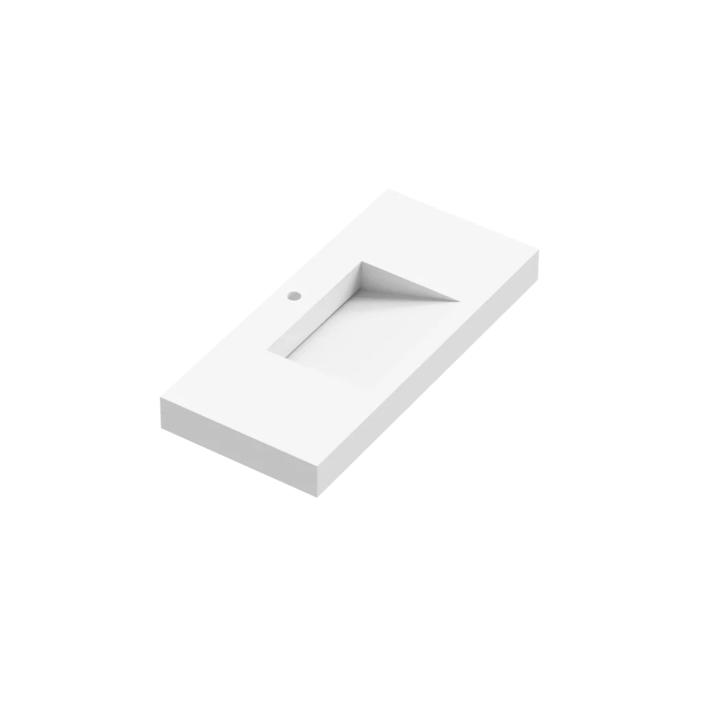 Zen Depth Plinthed Washbasin 1 Sink Centred 100cm