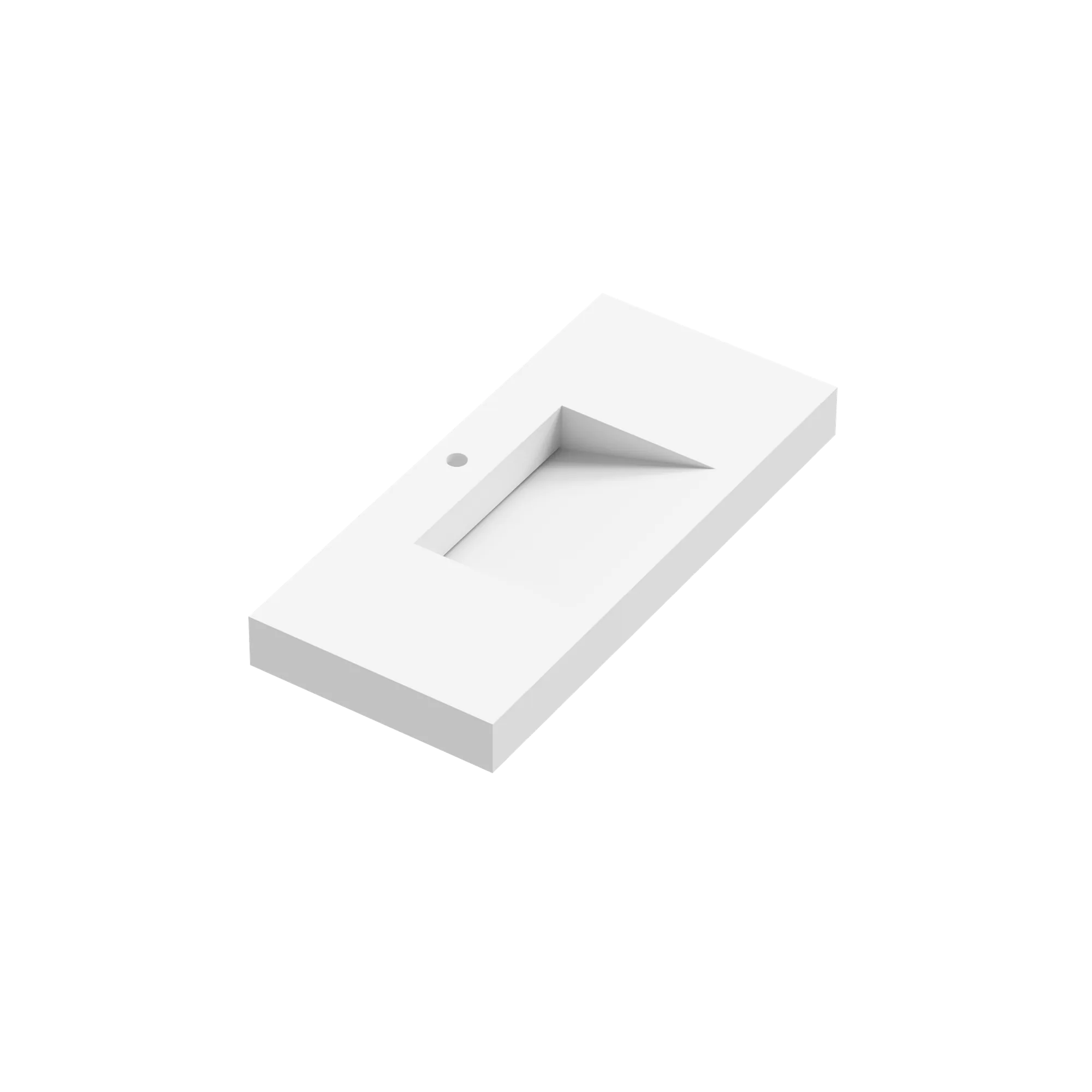 Zen Depth Plinthed Washbasin 1 Sink Centred 100cm