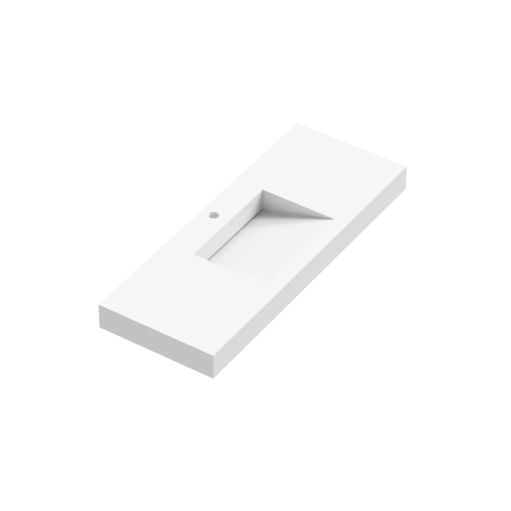 Zen Depth Plinthed Washbasin 1 Sink Centred 120cm