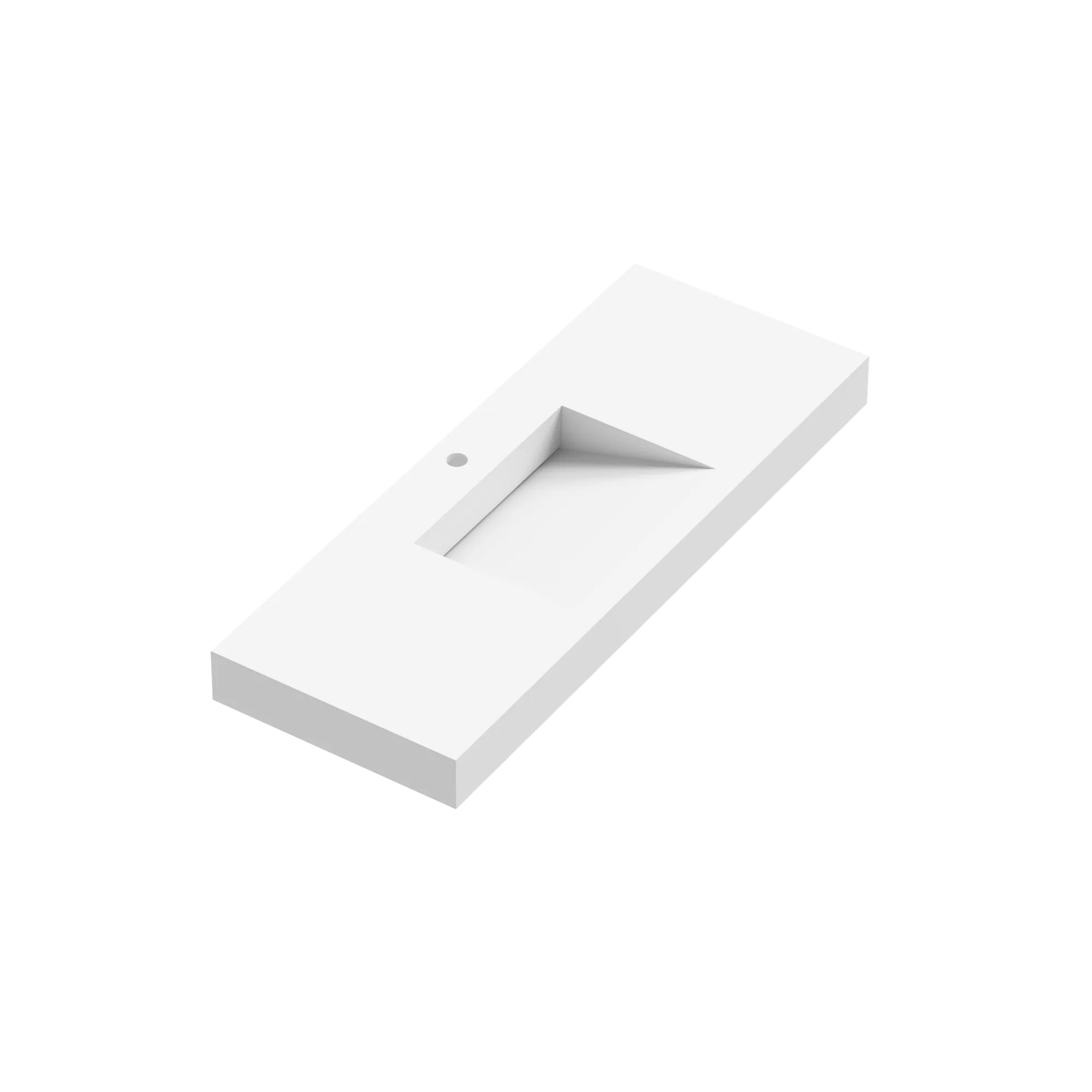 Zen Depth Plinthed Washbasin 1 Sink Centred 120cm