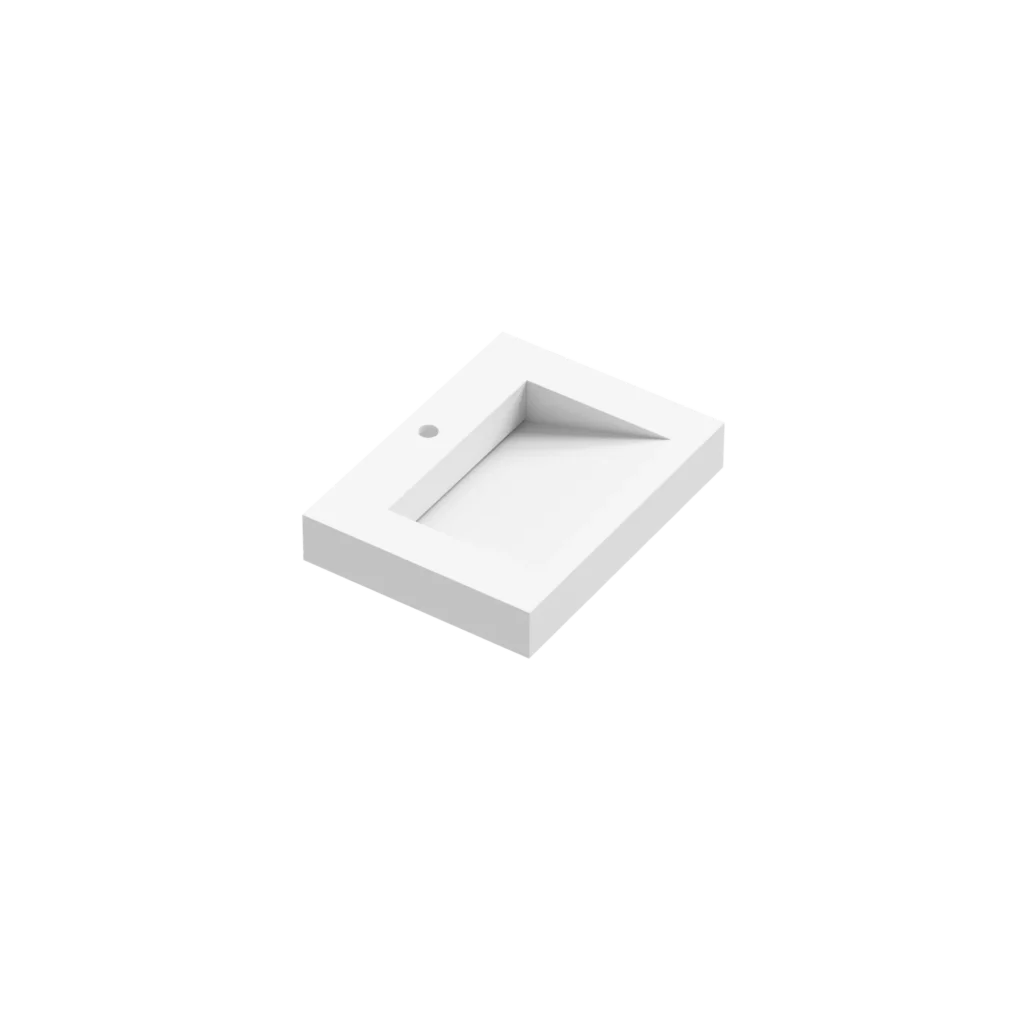 Zen Depth Plinthed Washbasin 1 Sink Centred 60cm