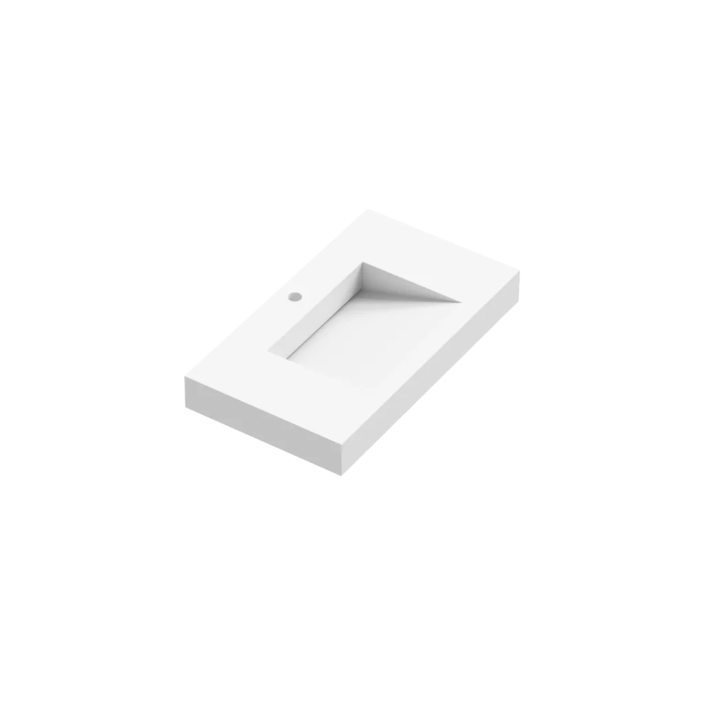 Zen Depth Plinthed Washbasin 1 Sink Centred 80cm