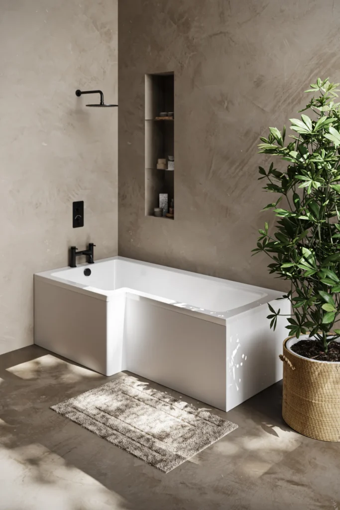 Lyon LH Shower Bath bath, panel, screen