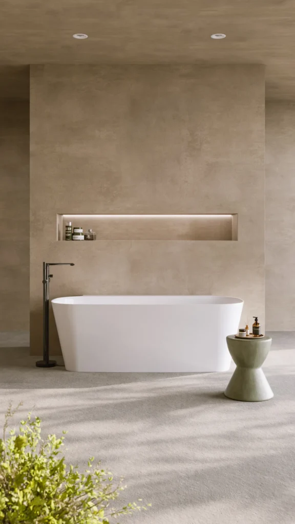 Santo back to wall bath